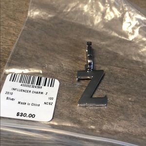 NWT Henri Bendel “Z” charm with two tiny crystals